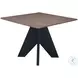 Lisse Espresso And Black Square Dining Table