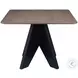 Lisse Espresso And Black Square Dining Table