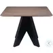 Lisse Espresso And Black Square Dining Table