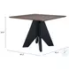 Lisse Espresso And Black Square Dining Table