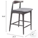 Tuzka Gray Counter Height Stool Set Of 2