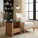 Velun Ivory Upholstered Accent Chair with Pillow