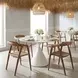 Plinn Light Beige and White 43" Round Sintered Stone Top Dining Table
