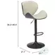 Meyane Gray Adjustable Bar Stool