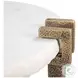 Rench White And Brass Side Table