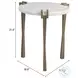 Rench White And Brass Side Table