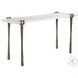 Rench White And Brass Console Table