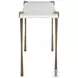 Rench White And Brass Console Table