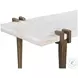Rench White And Brass Console Table