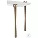 Rench White And Brass Console Table