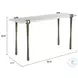 Rench White And Brass Console Table