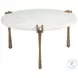 Rench White And Brass Coffee Table