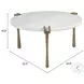 Rench White And Brass Coffee Table
