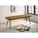 Misty Camel And Black Cushion Side Bench