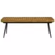 Misty Camel And Black Cushion Side Bench