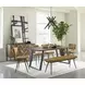 Misty Camel And Black Cushion Side Bench