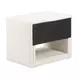 Baris Ivory Upholstered 1 Drawer Nightstand