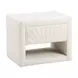 Baris Ivory Upholstered 1 Drawer Nightstand