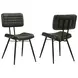 Partridge Espresso And Black Padded Side Chair Set of 2
