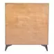 Zarif Black and Walnut Upholstered 4 Drawer Chest