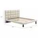 Placid Beige Queen Upholstered Panel Bed