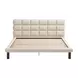 Placid Beige King Upholstered Panel Bed