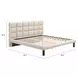 Placid Beige King Upholstered Panel Bed