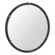Brile Black Round Wall Mirror