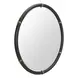 Brile Black Round Wall Mirror