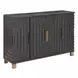 Trazo Black 4 Door Accent Cabinet