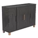 Trazo Black 4 Door Accent Cabinet