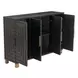 Trazo Black 4 Door Accent Cabinet