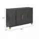 Trazo Black 4 Door Accent Cabinet