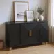 Trazo Black 4 Door Accent Cabinet
