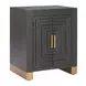 Trazo Black and Brown Rectangular Side Table
