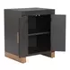 Trazo Black and Brown Rectangular Side Table