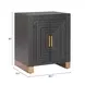 Trazo Black and Brown Rectangular Side Table