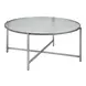 Vetro Silver Round Glass Top Cocktail Table