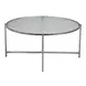 Vetro Silver Round Glass Top Cocktail Table