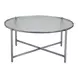 Vetro Silver Round Glass Top Cocktail Table