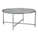 Vetro Silver Round Glass Top Cocktail Table