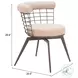 Saku Beige Swivel Dining Chair
