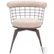 Saku Beige Swivel Dining Chair