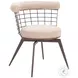 Saku Beige Swivel Dining Chair