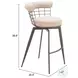 Saku Beige Swivel Bar Stool