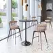 Saku Beige Swivel Bar Stool