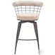 Saku Beige Swivel Bar Stool