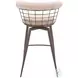 Saku Beige Swivel Bar Stool