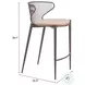 Silues Taupe Counter Height Stool Set Of 2