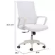 Jett White Low Back Office Chair